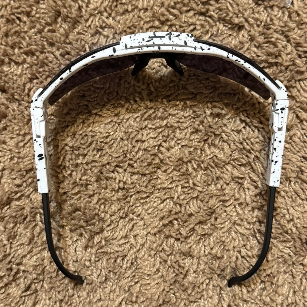 NWT Pit Viper Polarized Sunglasses White/Black Splatter – Brand New with Extras - Picture 4 of 8